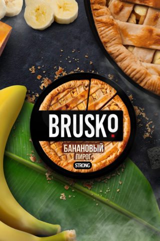 Купить кальянную смесь BRUSKO Strong Банановый пирог в СПб
