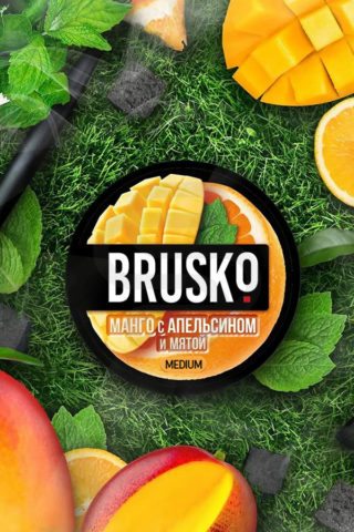 Купить смесь BRUSKO Манго c апельсином и мятой в СПб - Смогус